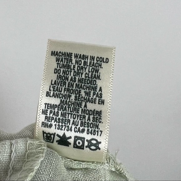 New Bella Dahl Large Tie Dye Linen Jogger Pants Green - Picture 6 of 8